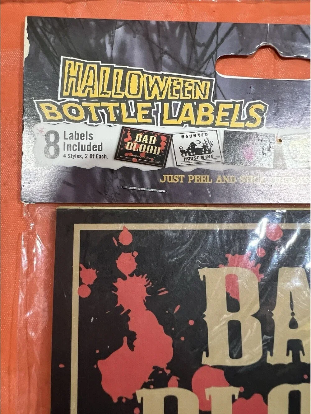 Halloween Potion Bottle Label Stickers Set 12 Pieces Big 2 Liters Bottles
